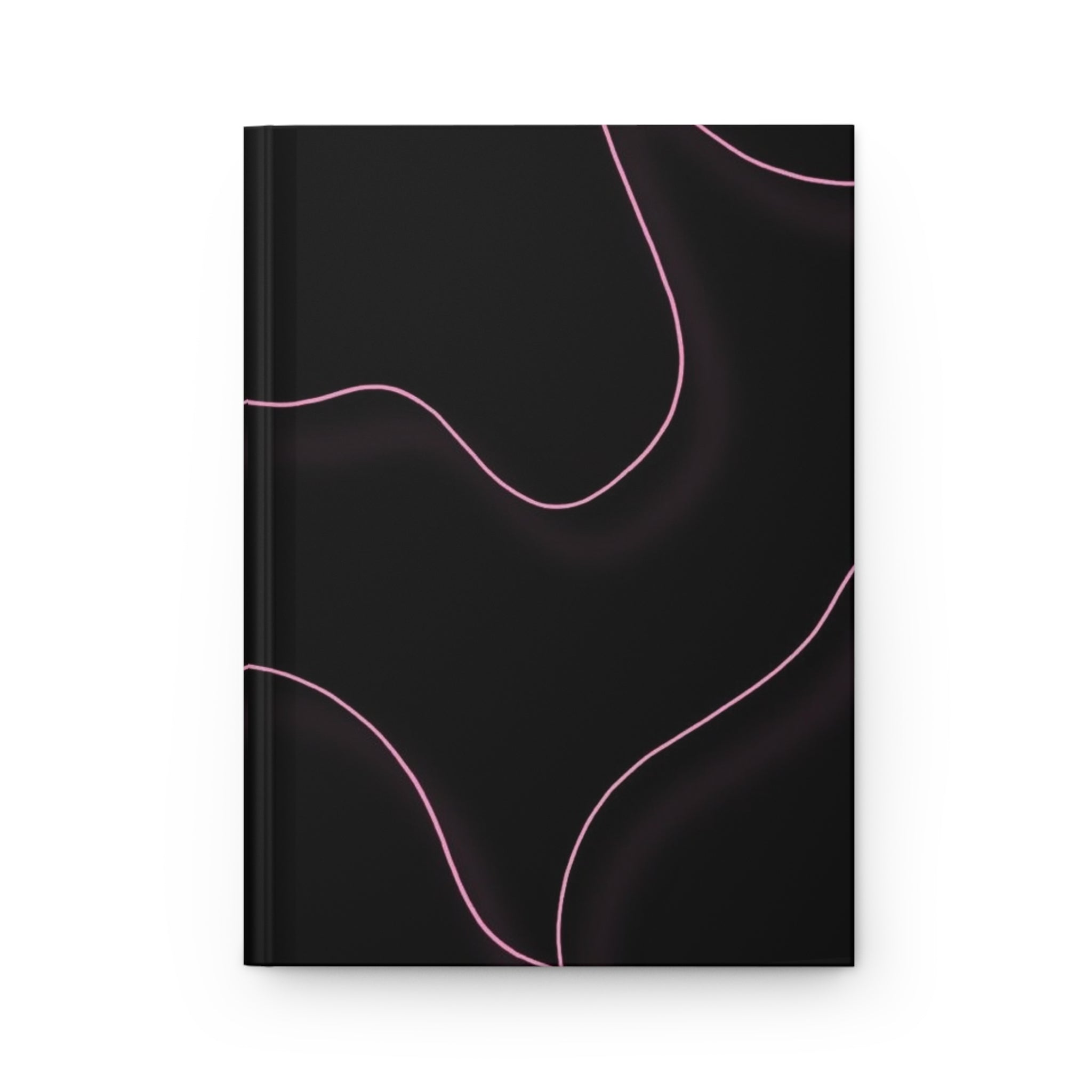 Elegant Abstract Hardcover Journal, Notebook for Writers, Gift for Students, Minimalist Diary, Personalized Planner, Pink Lines Design