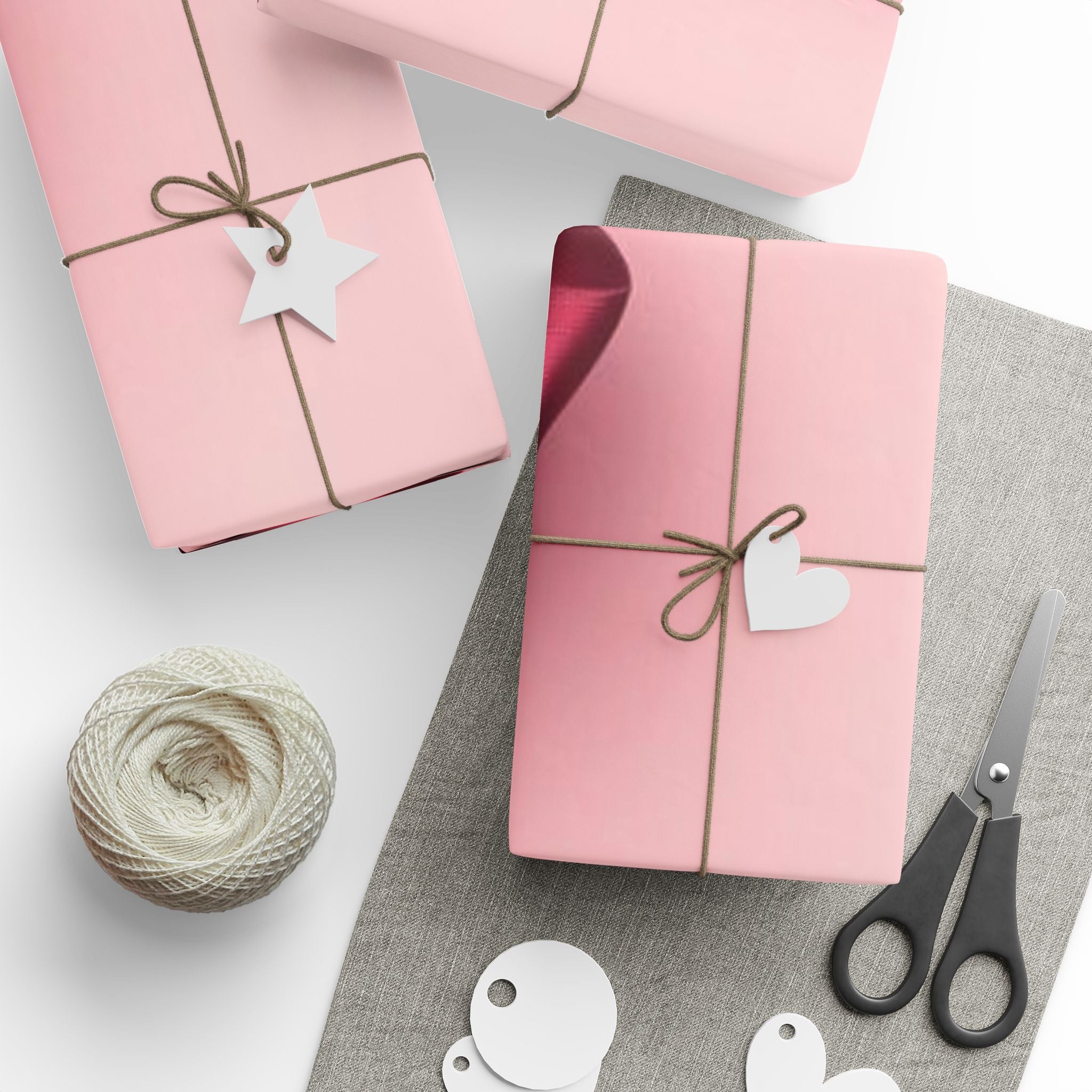 Elegant Cherry Ribbon Wrapping Paper, Gift Wrap for Birthdays, Holidays, Weddings, Special Occasions, Party Decor