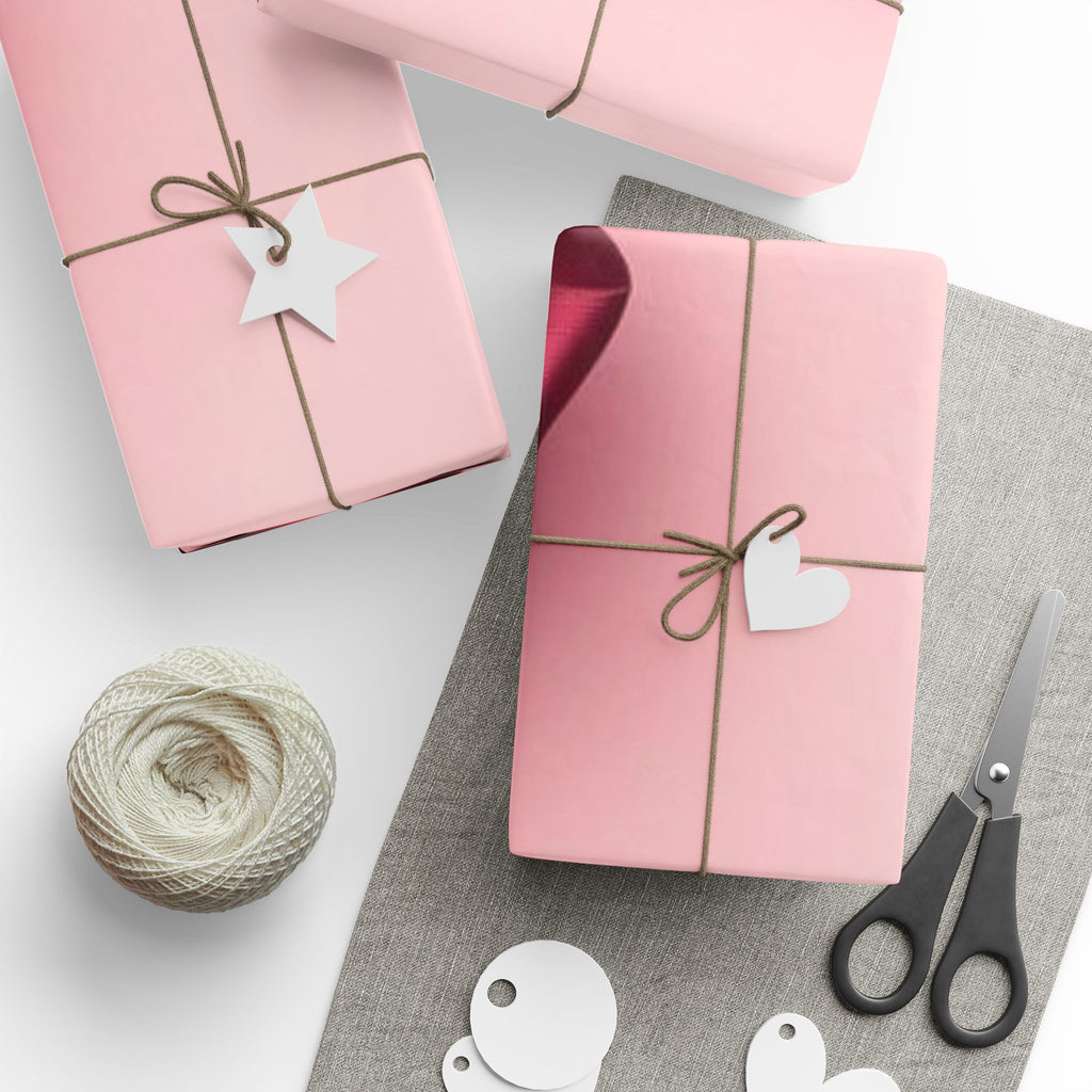 Elegant Cherry Ribbon Wrapping Paper, Gift Wrap for Birthdays, Holidays, Weddings, Special Occasions, Party Decor