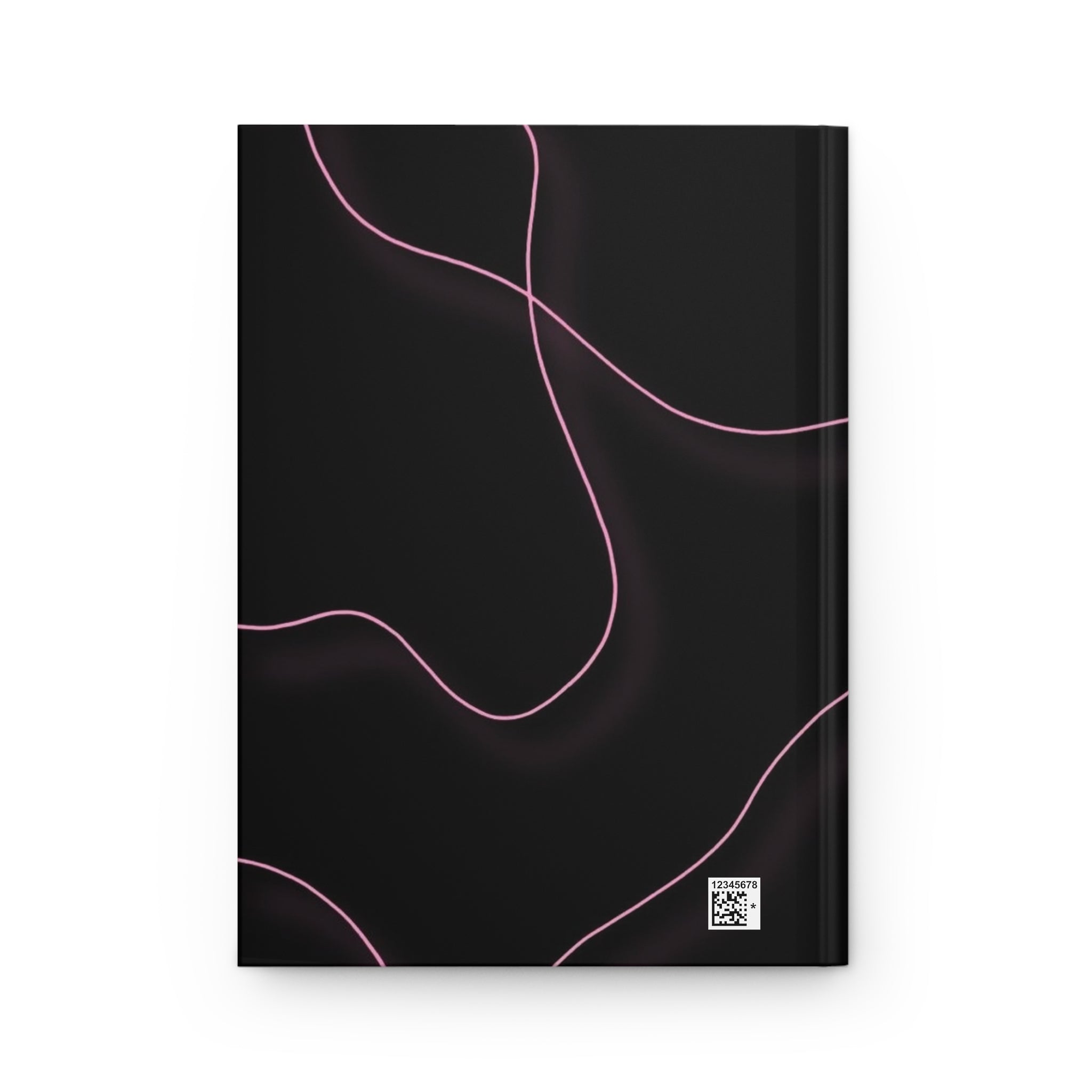 Elegant Abstract Hardcover Journal, Notebook for Writers, Gift for Students, Minimalist Diary, Personalized Planner, Pink Lines Design
